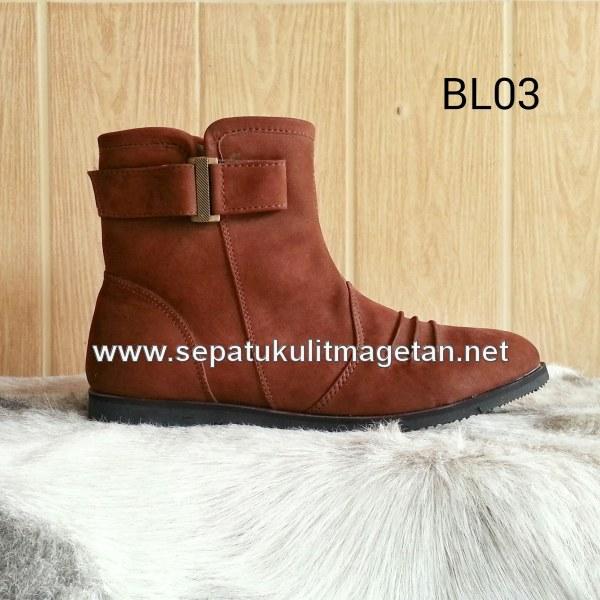 Sepatu Kulit Boots Eksklusif Wanita BL03