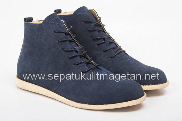 Sepatu Kulit Boots Eksklusif FB20 Navy