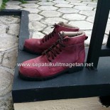 Sepatu Kulit Boots Eksklusif FB14 Maroon