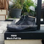 Sepatu Kulit Boots Eksklusif FB49 Hitam