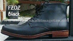 Sepatu Kulit Boots Eksklusif FZ02 Black