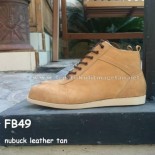 Sepatu Kulit Boots Eksklusif FB49 Nubuck Tan