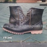 Sepatu Kulit Boots Eksklusif FB34S Black