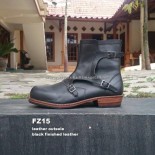 Sepatu Kulit Boots Eksklusif FZ15 Black