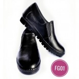 Sepatu Kulit Pantofel Pria FG01 Black