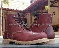 Sepatu Kulit Boots Eksklusif FB77 Brown